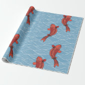 KOI FISH JAPANESE Wrackpapier Geschenkpapier (Ungerollt)
