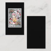 Koi Fish Japanisch Ästhetische Anime Otaku Girl Visitenkarte (Vorne/Hinten)