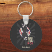 Koi Fish Japanischer Nishikigoi Carp Schlüsselanhänger (Vorderseite)