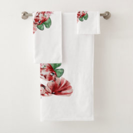 Koi Fish Japanischer Stil Skript Orientalische Kun Badhandtuch Set