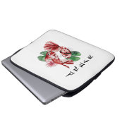 Koi Fish Japanischer Stil Skript Orientalische Kun Laptopschutzhülle (Vorne Knopf)