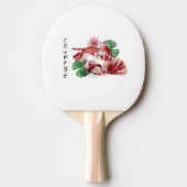 Koi Fish Japanischer Stil Skript Orientalische Kun Tischtennis Schläger (Vorderseite)