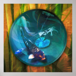 Koi Fish JOY KOI FISH Poster