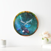 Koi Fish JOY OF KOI Große Wanduhr (Zuhause)
