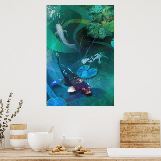 Koi Fish JOY OF KOI Poster (Küche)
