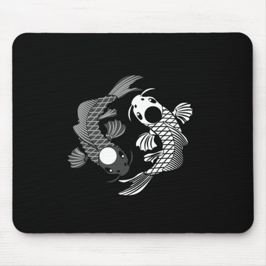Koi Fish Karma Yin Yang Fate Spirituelles Geschenk Mousepad (Vorne)
