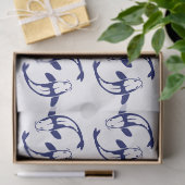 Koi Fish Karp #2 DIY Colors Blue Seidenpapier (Geschenk)