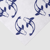 Koi Fish Karp #2 DIY Colors Blue Seidenpapier (Detail)