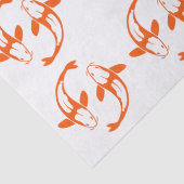 Koi Fish Karp #2 DIY Colors Orange Seidenpapier (Detail)