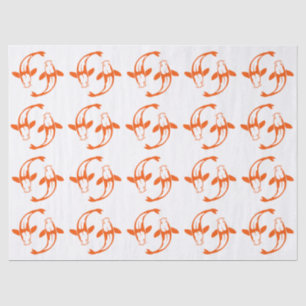 Koi Fish Karp #2 DIY Colors Orange Seidenpapier