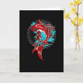 Koi Fish Karte (Gelbe Blume)