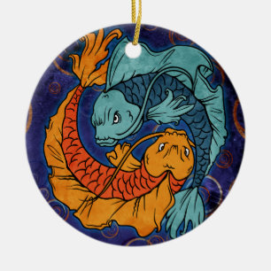 Koi Fish Keramik Ornament