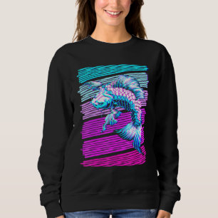 Koi Fish Koi Carp Japanisch Traditionelle Vaporwav Sweatshirt