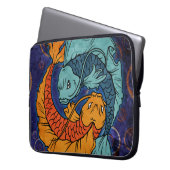 Koi Fish Laptopschutzhülle (Vorderseite Links)