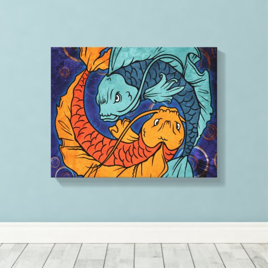 Koi Fish Leinwanddruck (Insitu (Holzboden))