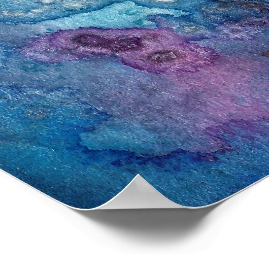 Koi Fish Line Kunst Poster (Ecke)