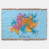 Koi Fish Lotus Cherry Blossoms Decke (Vorderseite)