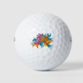 Koi Fish Lotus Cherry Blossoms Golfball (Vorderseite)