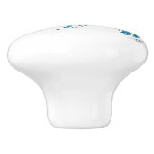 Koi Fish Lotus Cherry Blossoms Keramikknauf (Seitenansicht)