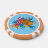 Koi Fish Lotus Cherry Blossoms Pokerchips (Einzeln)