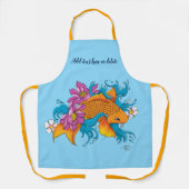 Koi Fish Lotus Cherry Blossoms Schürze (Vorderseite)