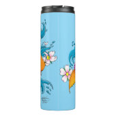 Koi Fish Lotus Cherry Blossoms Thermosbecher (Rückseite)