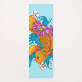 Koi Fish Lotus Cherry Blossoms Yogamatte (Vorderseite)