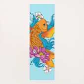 Koi Fish Lotus Cherry Blossoms Yogamatte (Rückseite)