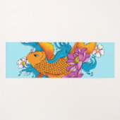 Koi Fish Lotus Cherry Blossoms Yogamatte (Vorderseite (Horizontal))