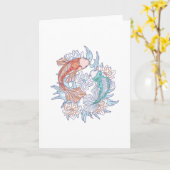 KOI FISH LOTUS KARTE (Gelbe Blume)