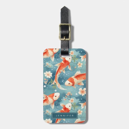 Koi Fish Luggage Tags Gepäckanhänger (Vorderseite vertikal)