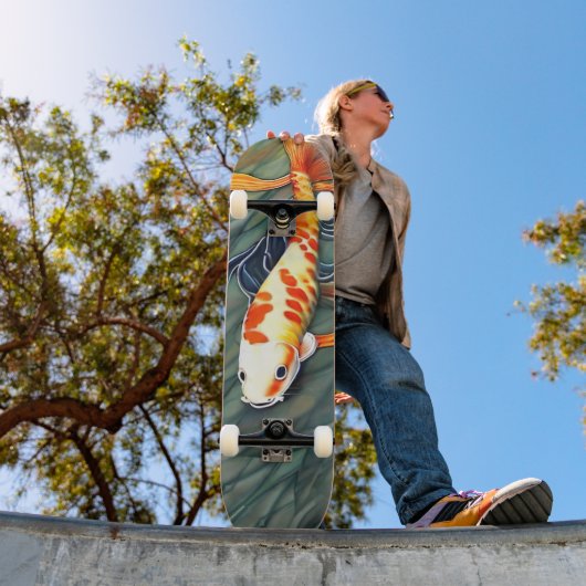 Koi Fish Malerei Japan Art Skateboard (Außenbereich 1)