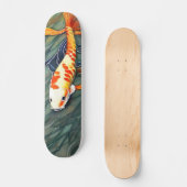 Koi Fish Malerei Japan Art Skateboard (Vorderseite)