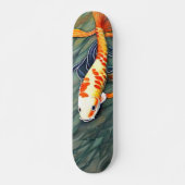 Koi Fish Malerei Japan Art Skateboard (Vorne)