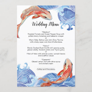 KOI FISH MENU CARD MENÜKARTE