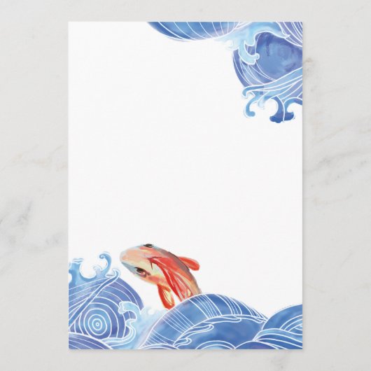 KOI FISH MENU CARD MENÜKARTE (Rückseite)