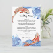 KOI FISH MENU CARD MENÜKARTE (Stehend Vorderseite)