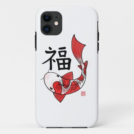 Koi Fish mit Fortune Character Iphone 5/5s Fall Case-Mate iPhone Hülle (Rückseite)
