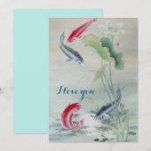 Koi Fish mit Lotus (Vorne/Hinten)