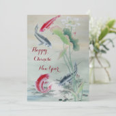 Koi Fish mit Lotus (Stehend Vorderseite)