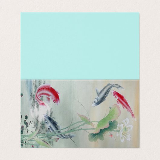 Koi Fish mit Lotus (Außenseite Aufgefaltet)