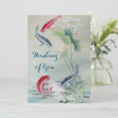 Koi Fish mit Lotus (Stehend Vorderseite)