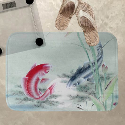 Koi Fish mit Lotus Badematte