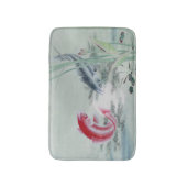 Koi Fish mit Lotus Badematte (Vorderseite Vertikal)