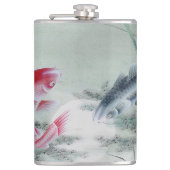 Koi Fish mit Lotus Flachmann (Vorderseite)