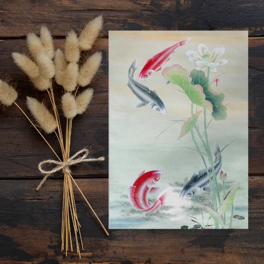 Koi Fish mit Lotus Geschenkpapier Set