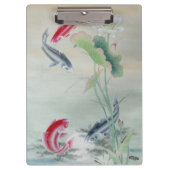 Koi Fish mit Lotus Klemmbrett (Vorderseite)