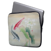 Koi Fish mit Lotus Laptopschutzhülle (Vorderseite Links)