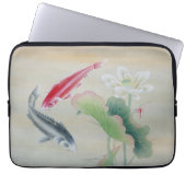 Koi Fish mit Lotus Laptopschutzhülle (Vorderseite)