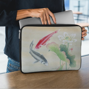 Koi Fish mit Lotus Laptopschutzhülle